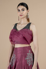 Pink And Maroon Ombre Top Bottom SetDSC08433