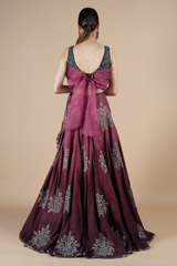 Pink And Maroon Ombre Top Bottom SetDSC08439
