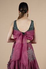 Pink And Maroon Ombre Top Bottom SetDSC08441