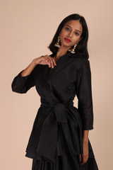 Black Embroidered Top Bottom SetIMG_5167