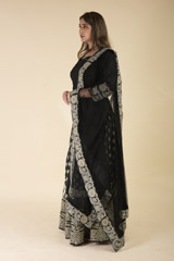 Black Embroidered Lehenga Set_DTR1129
