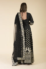 Black Embroidered Lehenga Set_DTR1132