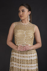 White Laser Cut Gown_DTR2648