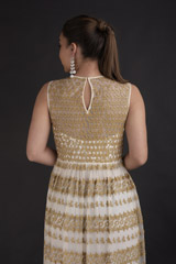 White Laser Cut Gown_DTR2655