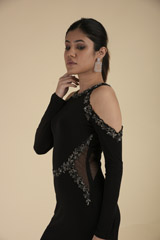 Bonsai Cold Shoulder Gown_DTR0700