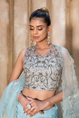 Powder Blue Organza Lehenga Set_DSC6850-Edit