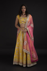 Yellow Gota Embroidered Lehenga Set