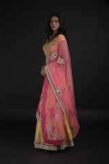 Yellow Gota Embroidered Lehenga Set_SUB8257