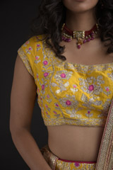 Yellow Gota Embroidered Lehenga Set_SUB8260