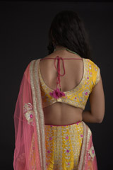 Yellow Gota Embroidered Lehenga Set_SUB8262