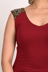 Maroon Embellished Maxi DressDSC_3343