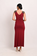 Maroon Embellished Maxi DressDSC_3352