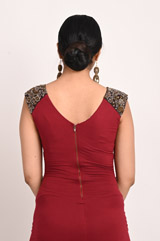 Maroon Embellished Maxi DressDSC_3354