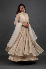 Ivory Lehenga Set
