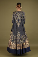 Blue Banarasi Silk LehengaDSC02172