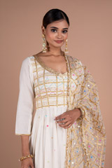 White Aari And Gota AnarkaliDSC05595