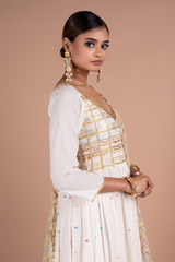 White Aari And Gota AnarkaliDSC05598