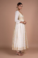 White Aari And Gota AnarkaliDSC05599