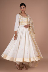 White Aari And Gota AnarkaliDSC05601