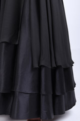 Black High Collar Layered GownIMG_7685