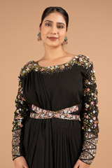 Black Drape & Wrap GownDSC01797