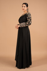 Black Drape & Wrap GownDSC01800