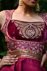Maroon Peplum Lehenga_DSC0064