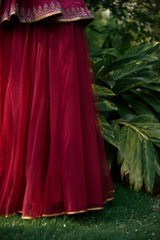 Maroon Peplum Lehenga_DSC0069