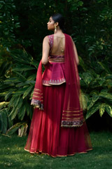 Maroon Peplum Lehenga_DSC0111