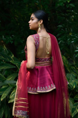 Maroon Peplum Lehenga_DSC0115