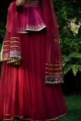 Maroon Peplum Lehenga_DSC0119