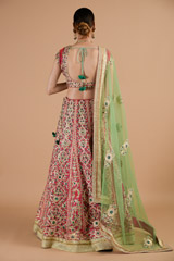 Pink Green Gota Lehenga_DTR4587