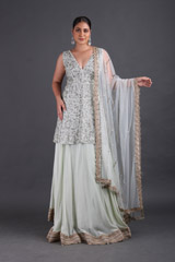 Mint Embroidered Lehenga1503_video