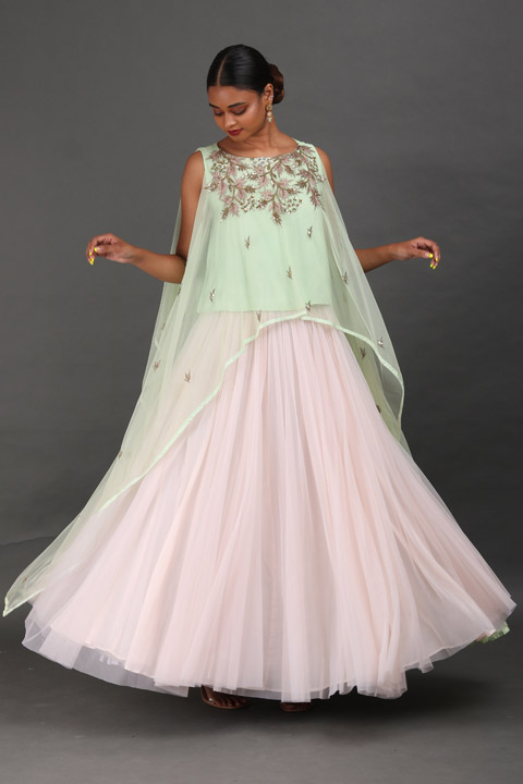 Green High Low Top Bottom Set