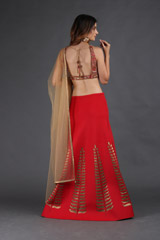 Red Neoprene LehengaIMG_3583