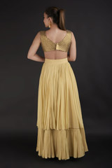 Beige Layered Gown_DTR2798