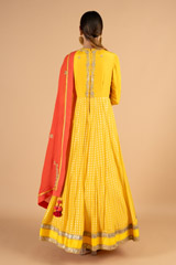 Ochre Silk Ghera AnarkaliDSC05053