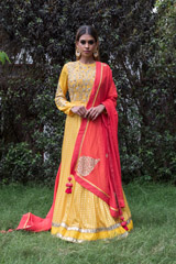 Ochre Silk Ghera Anarkali_DSC0932-Edit