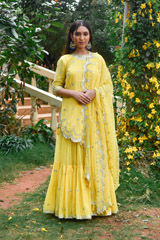 Yellow Gota Sequins Lehenga