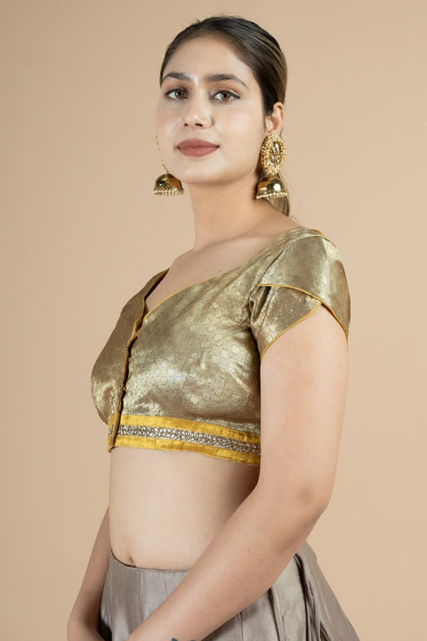 Golden Saree Blouse