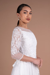 Illusion neck bead work bodice sillhouetteDSC05743