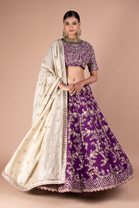 Purple Lehenga Set