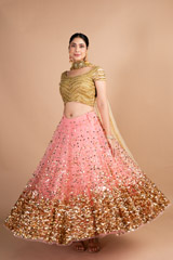 Coral Net Lehenga
