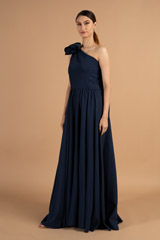 Navy Blue One Shoulder GownDSC01403