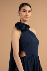 Navy Blue One Shoulder GownDSC01405