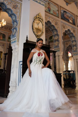 White Drape Corset Tulle GownDSC06760