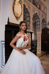 White Drape Corset Tulle GownDSC06768