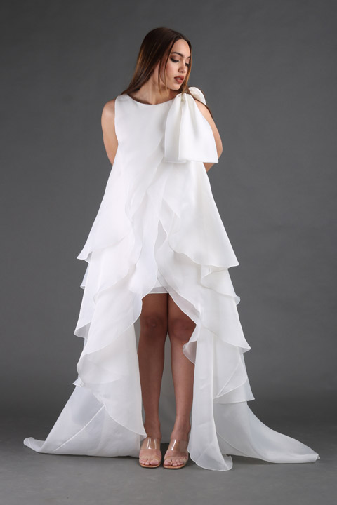 White Dress With A Bow