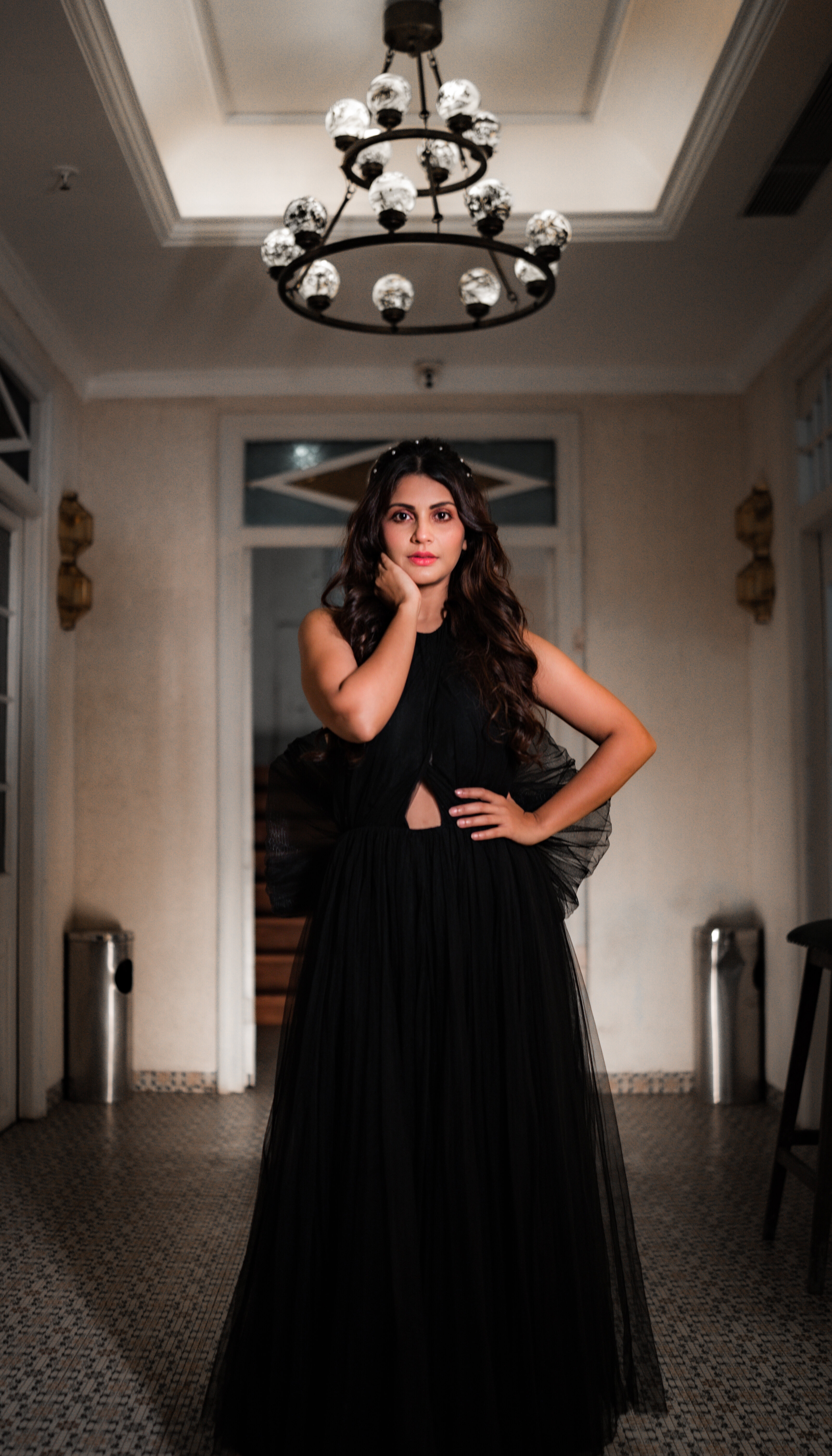 Black Halter Neck Gown