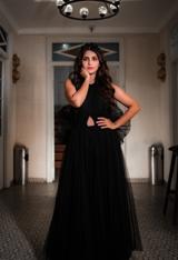 Black Halter Neck Gown